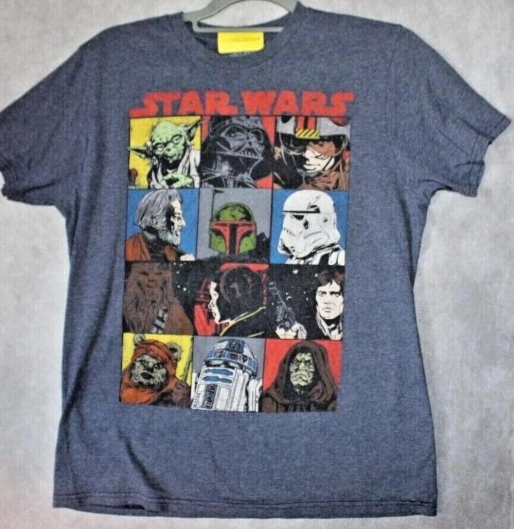 Fifth Sun Shirt Mens M Blue Short Sleeve Star Wars Graphic Crewneck Cotton